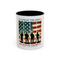 Patriotic Coffee Mug Land of the Free Because of the Brave Military Gift Veteran39s Day Americana Decor Coffee Lover39s Gift Graphic Tee – Easygoing Wear · Trending Graphic Apparel