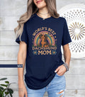 World39s Best Dachshund Mom T Shirt Cute Dog Lover Tee Womens Rainbow Shirt Gift for Doxie Mom Wiener Dog T Shirt Boho Style Pet Outfit Graphic Tee – Premium Graphic · Must-Have Style