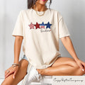 Retro Comfort USA Flag T shirt American Flag Stars Shirt Women39s 4th Of July Tee Patriotic Gift Red White And Blue Crewneck Freedom Tee Graphic Tee – Fan Favorite · Great Gift For Fans