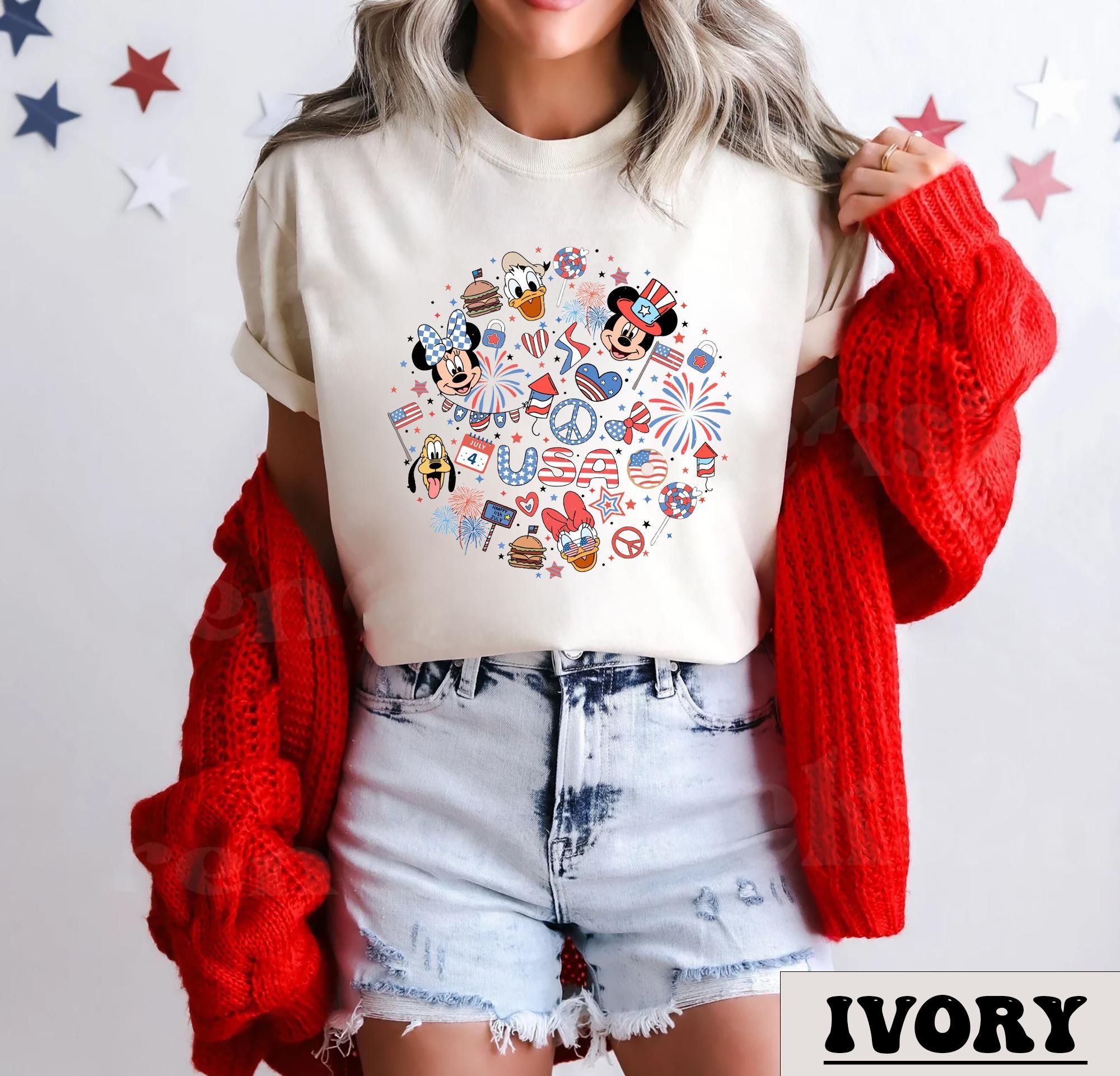 Mickey Friends Shirt Patriotic Memorial Day Shirt Disney 4th of July Shirt Disney 4th of July USA Shirt 4th July Shirt Mickey USA Shirt Graphic Tee – Soft Feel · Perfect For Daily Wear