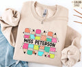 Custom TEACHER Sweatshirt Teacher Name Shirt Custom Teacher Shirt Personalized Teacher Crewneck Sweatshirt Custom Gift for Teacher Sweatshirt – Cozy Vibes · Top Pick For Any Outfit