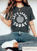 Let39s Learn Today Teacher Shirt Retro Checkered Teacher T shirt Funny School Sweatshirt Teacher Appreciation Gift Back To School Tee Sweatshirt – Feel-Good Design · Great Gift For Fans