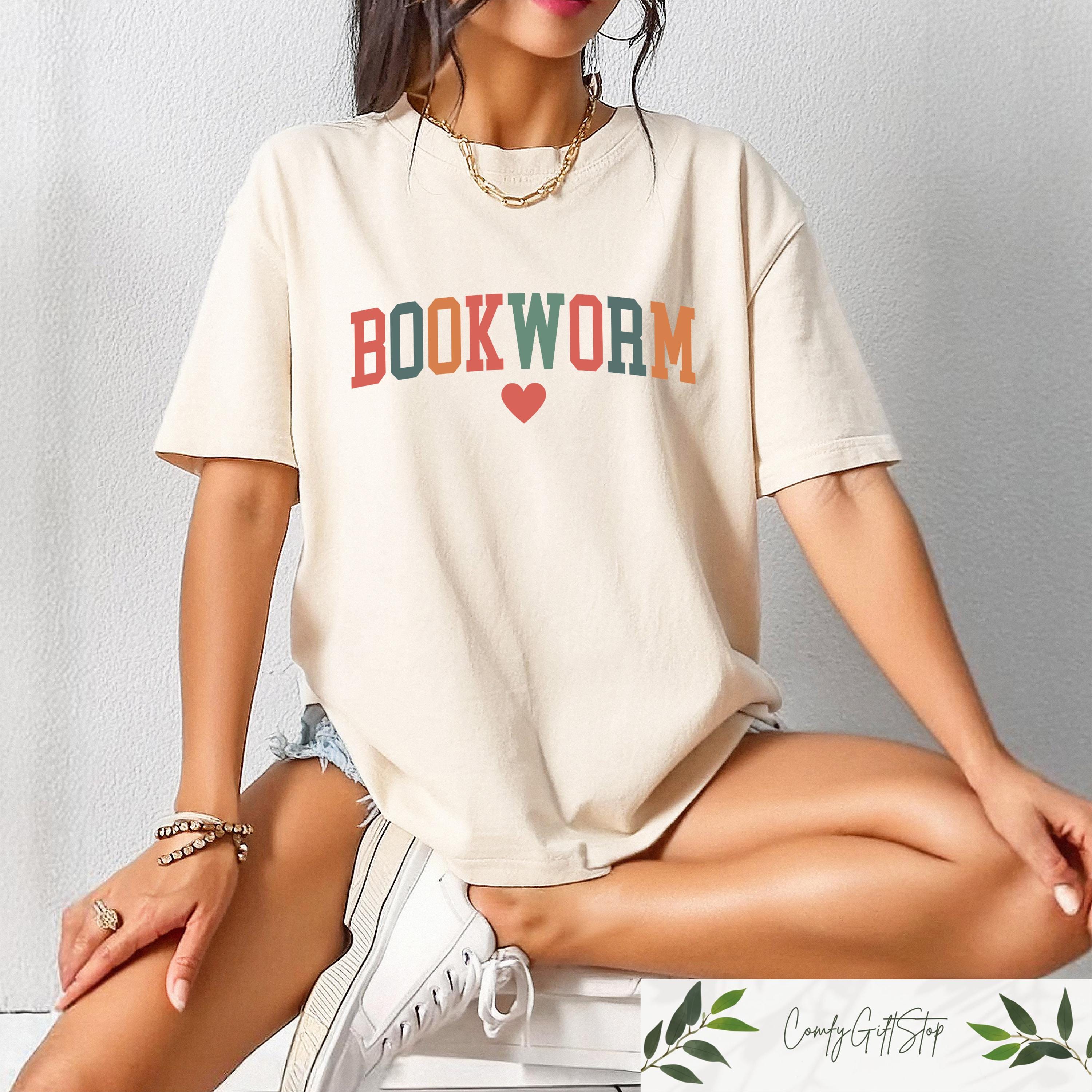 Retro Comfort Bookworm T shirt Teacher Reading Shirt ESL Teacher Crewneck Cute Book Lover Gift Librarian Lady Shirt Bookish Tee Graphic Tee – Fan Favorite · Top Pick For Any Outfit
