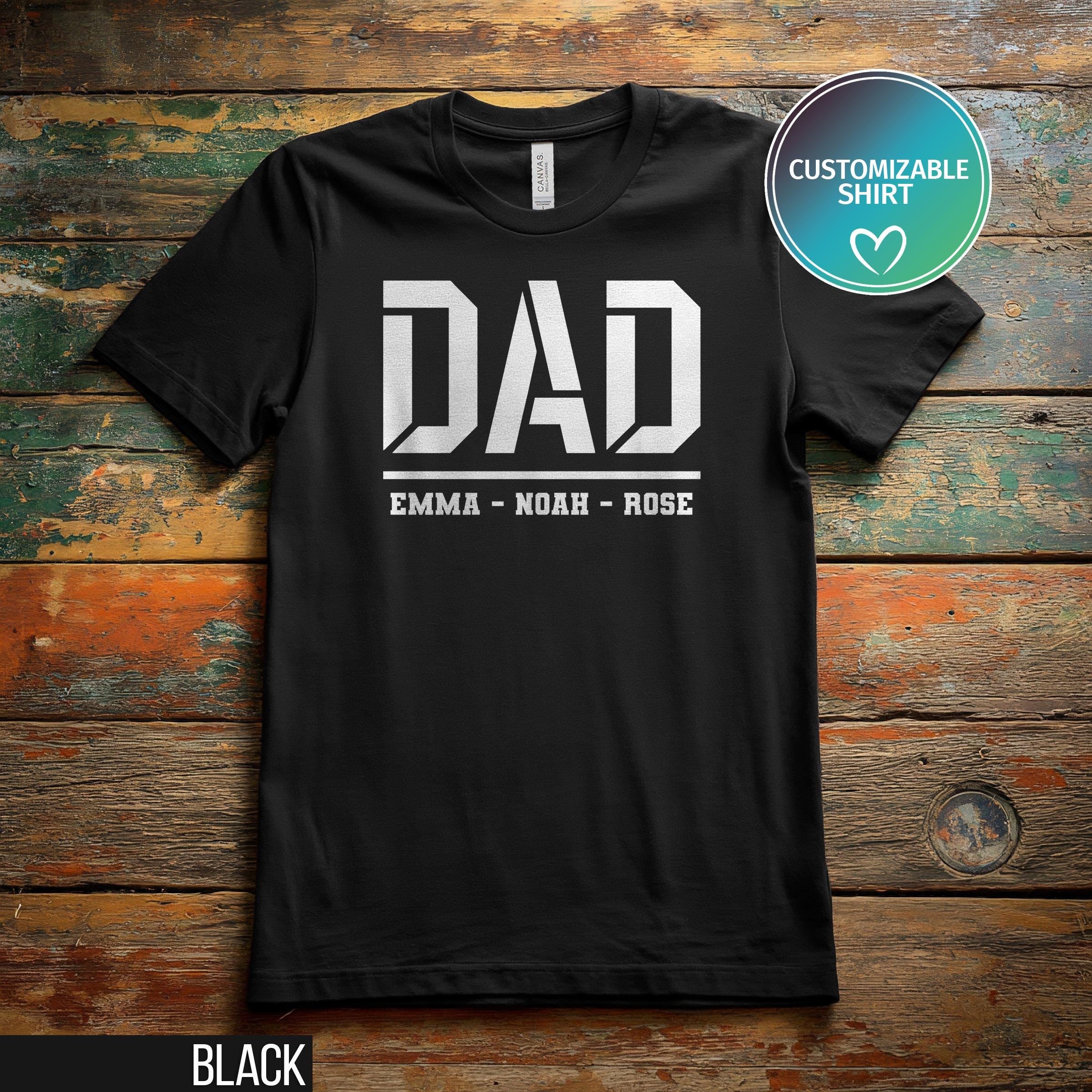 Custom Dad Shirt With Kids Names Dad T Shirt New Dad Shirt Personalized Dad Shirt Father39s Day Shirt Daddy Shirt Birthday Gift Dad Tee Graphic Tee – Bold Style · Trending Graphic Apparel