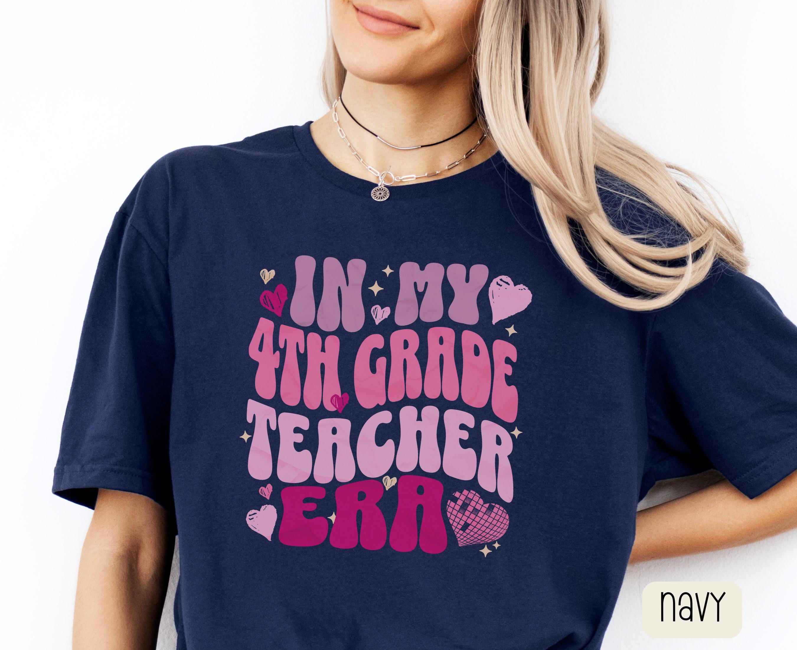 4th Grade Teacher Shirt Fourth Grade Teacher Tee In My Teacher Era Back to School Gift for Teacher Fourth Grade Teacher Team Shirts Graphic Tee – Aesthetic Look · High-Quality Print