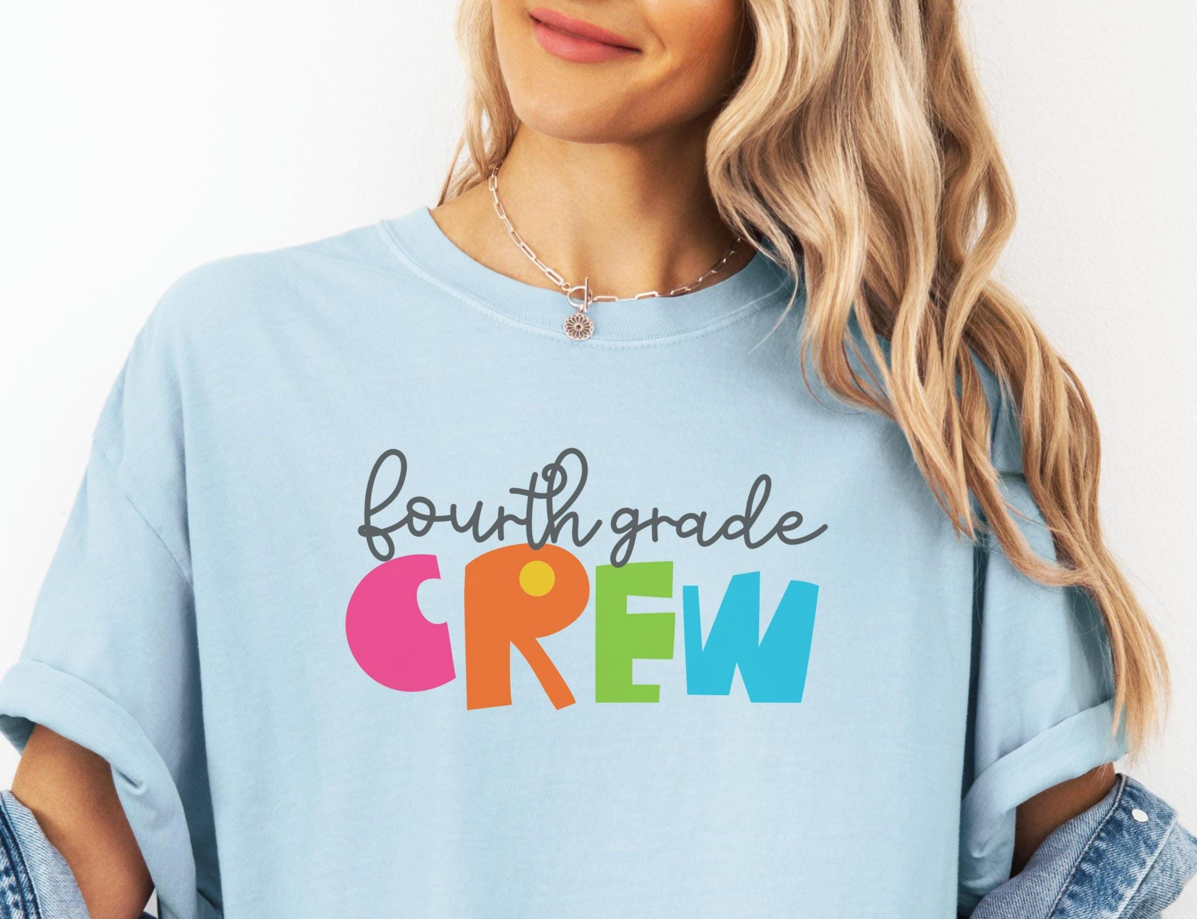 4TH Grade CREW Shirt Tee Back to School 4th Grade Teacher Team Shirts New Teacher Gift Fourth Grade Team Shirt Graphic Tee – Everyday Comfort · High-Quality Print
