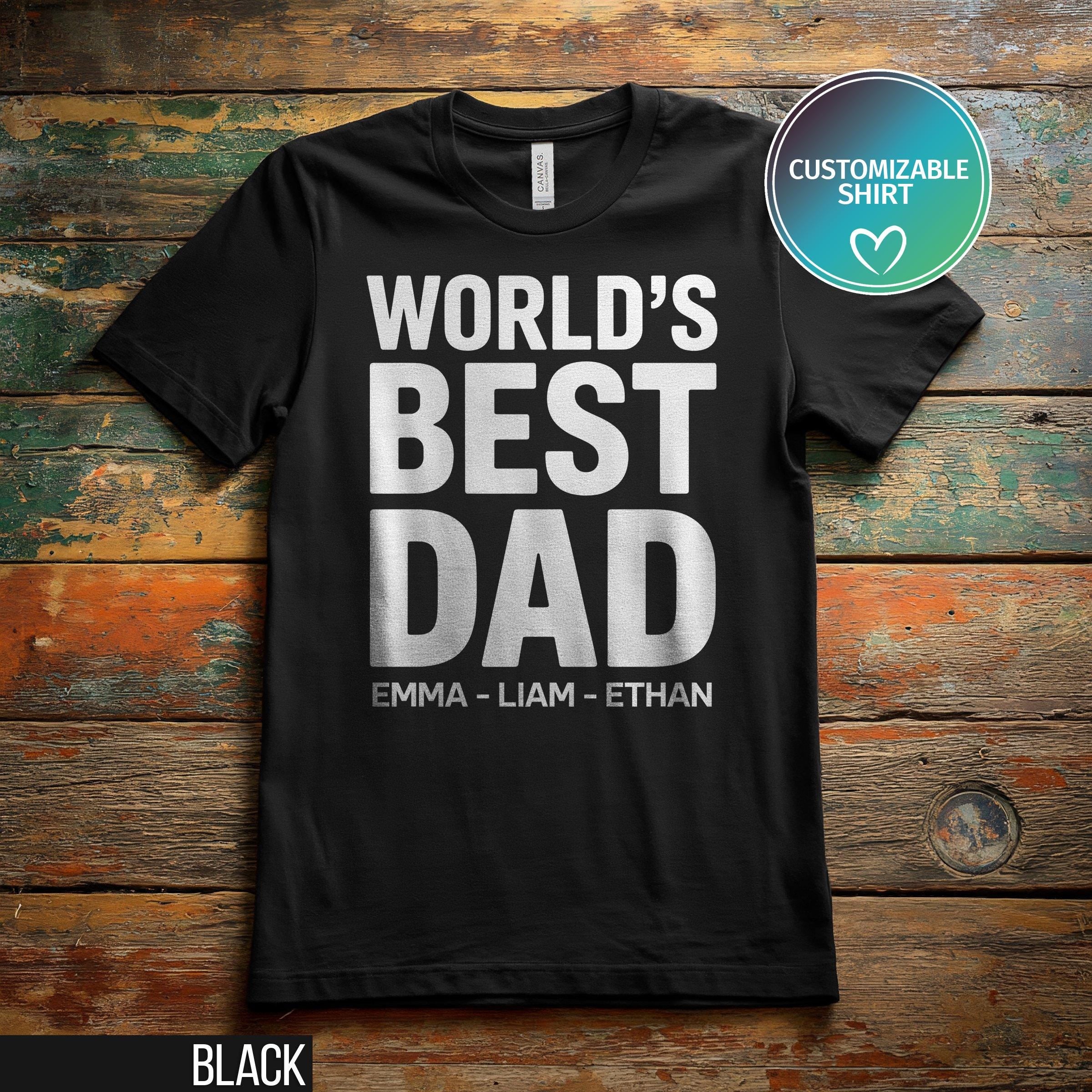 Custom Dad Shirt With Kids Names Personalized Dad Shirt Dad T Shirt New Dad Shirt Fathers Day Shirt Daddy Shirt Birthday Gift Dad Tee Graphic Tee – Easygoing Wear · Must-Have Style