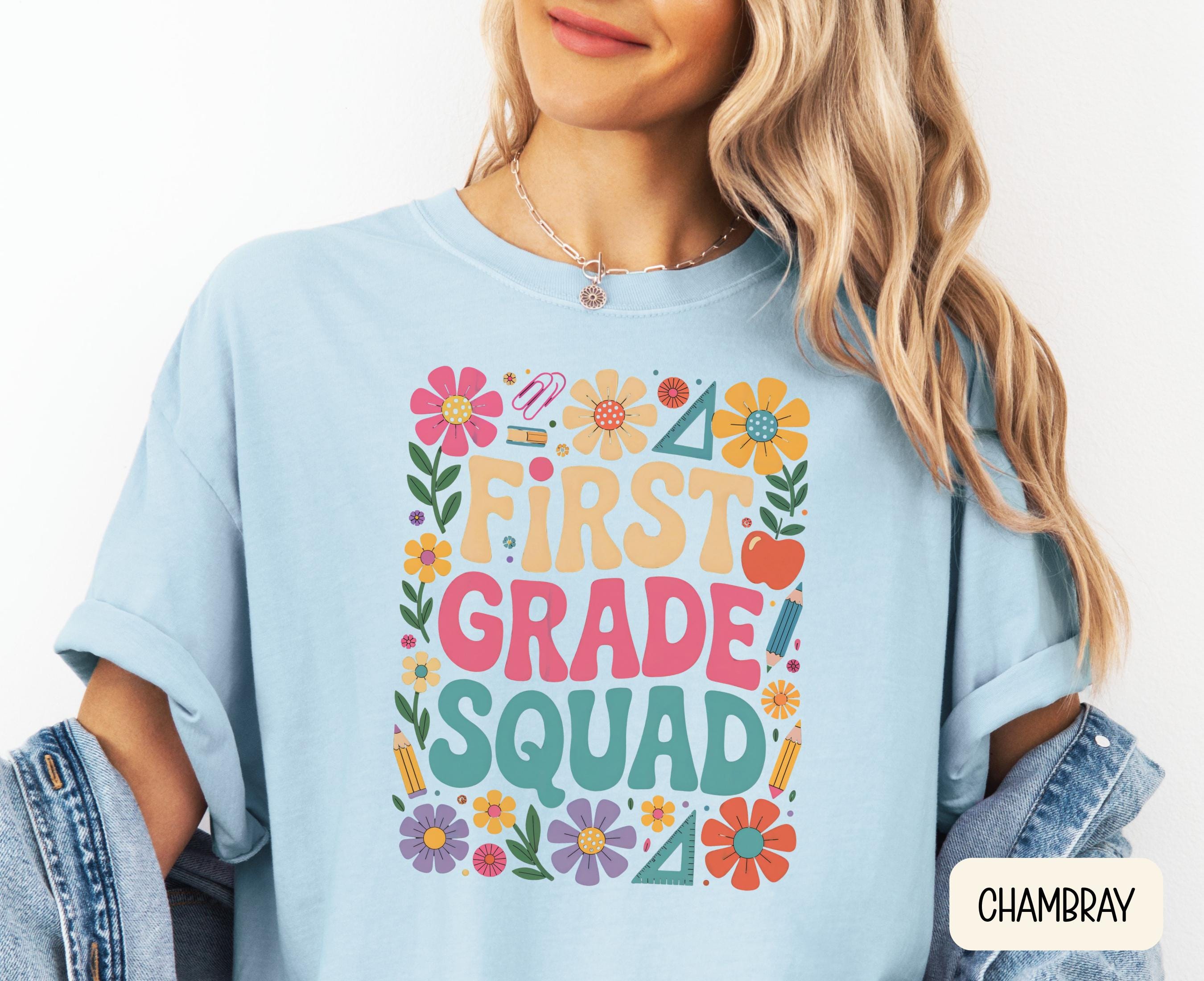 1st Grade SQUAD Shirt Teacher Tee First Grade Teacher T Shirt Back to School Teacher Team Shirts 1st Grade Shirt Graphic Tee – Premium Graphic · Trending Graphic Apparel