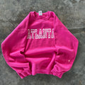 Vintage Y2K Gildan Tag Atlanta Spellout Big Logo Printed Natural Crack Sweatshirt Crewneck Pullover Sweater Atlanta Colour Pink Size Large Sweatshirt – Soft Feel · Must-Have Style