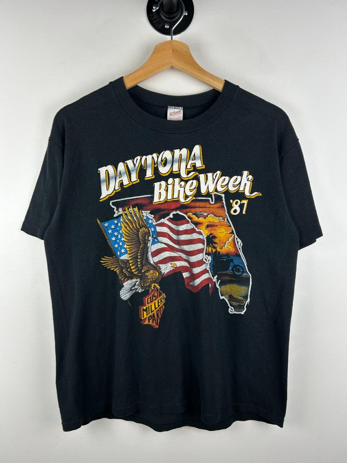 Vintage 80s Daytona Bike Week Black Tee Size L Graphic Tee – Cozy Vibes · Trending Graphic Apparel