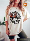 Retro Comfort Therapy T shirt Everything Is Fine Shirt Sarcastic Women Sweatshirt Adult Humor Gift Funny Skull Tee Trendy Meme Crewneck Sweatshirt – Feel-Good Design · Must-Have Style