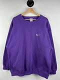Vintage 90s Nike Mini Swoosh Purple Crewneck Size L Graphic Tee – Soft Feel · Must-Have Style
