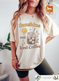 Retro Comfort Summer T shirt Iced Coffee And Sunshine Shirt Iced Coffee Addicted Gift Motivational Sunshine Tee Summer Holiday Shirt Graphic Tee – Fan Favorite · Top Pick For Any Outfit