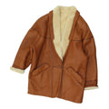Brown Leather Shearling Jacket Vintage Mens Wool Lined Winter Heavyweight Coat Graphic Tee – Soft Feel · Top Pick For Any Outfit