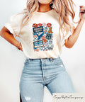 Retro Comfort 4th Of July Shirt American Cowgirl T shirt Western Independence Day Gift Patriotic Cowgirl Crewneck American Rodeo Tee Graphic Tee – Soft Feel · Top Pick For Any Outfit