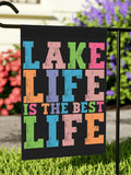 Lake Life Garden Banner Lake House Decor Flag Summer Vibes Yard Art Lake House Garden Flag Lake Life Party Flag Housewarming Gift Graphic Tee – Soft Feel · Great Gift For Fans