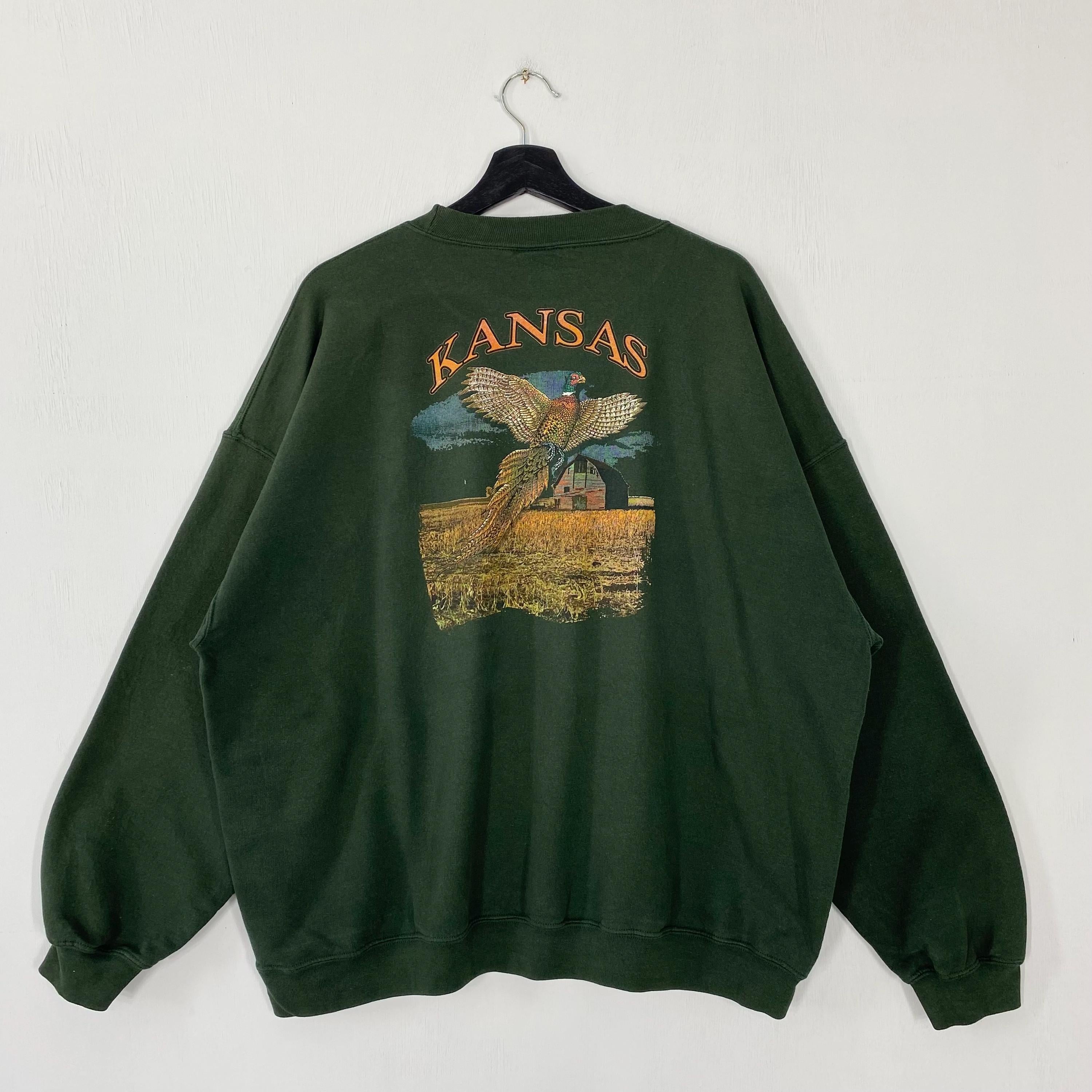 Vintage Outdoor Outfitters Sweatshirt Pheasant Crewneck Deer Sweater Pullover Eagle Wolf Unlimited Field Stream Print Logo Green XXLarge Sweatshirt – Easygoing Wear · Must-Have Style