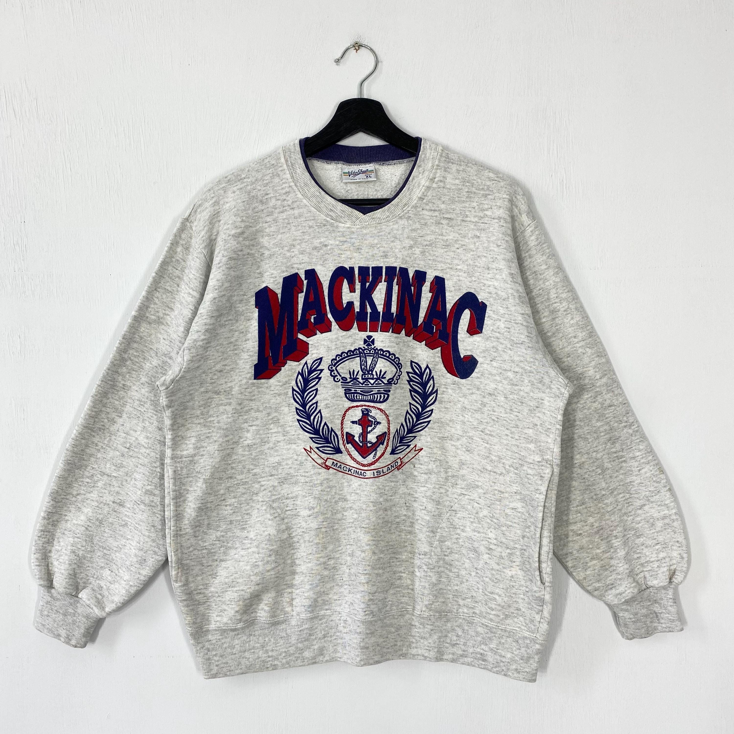 Vintage 90s Mackinac Island Sweatshirt Mackinac Island Crewneck Mackinac Island State Park Sweater Pullover Nautical Gear Print Logo Medium Sweatshirt – Warm & Stylish · Trending Graphic Apparel