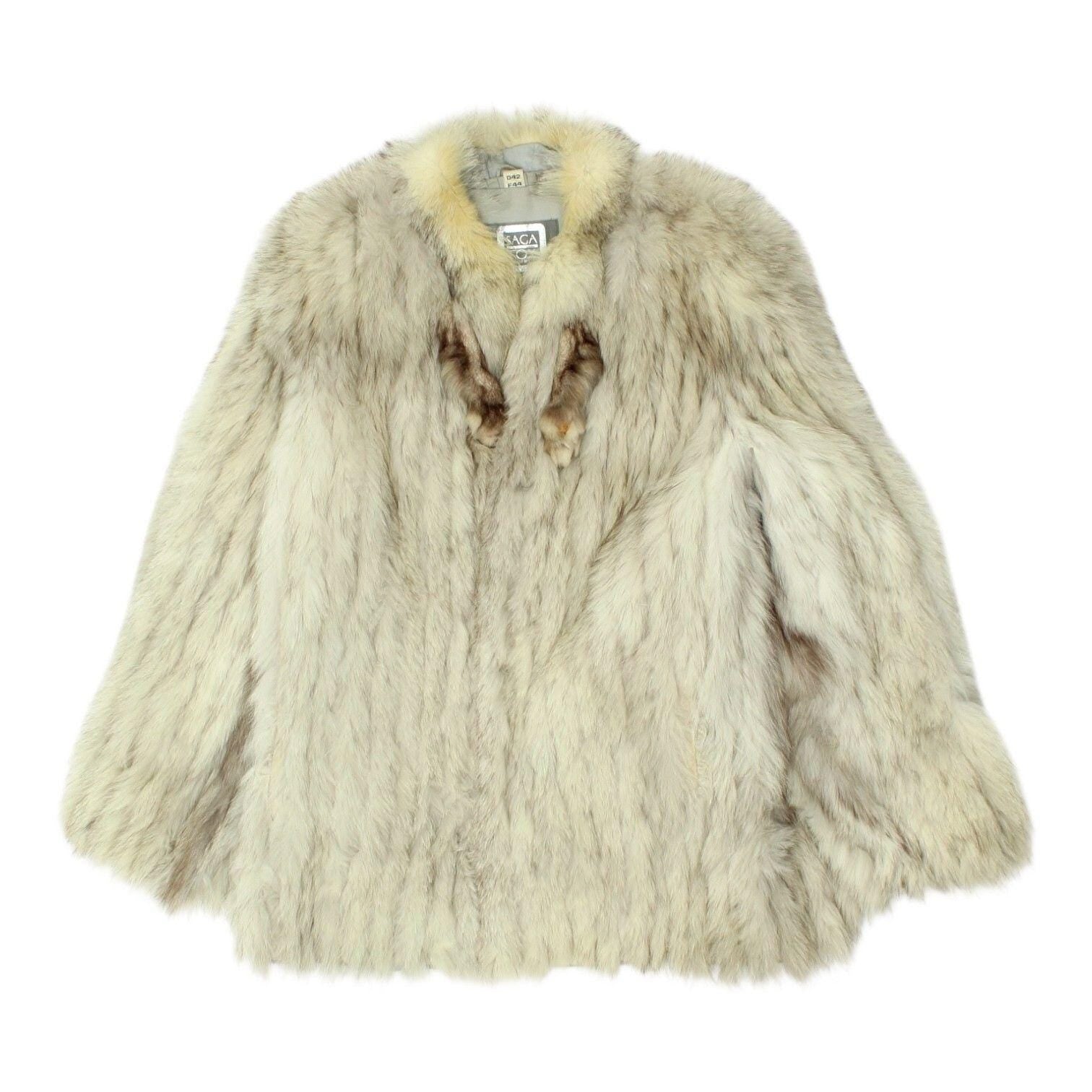 Vintage Womens Fur Jacket Grey High End Luxury Winter Outerwear Coat Graphic Tee – Bold Style · High-Quality Print