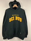 Vintage 90s Russell Athletic University Of Waterloo Sci Bus Black Hoodie Size XL Hoodie – Aesthetic Look · Trending Graphic Apparel