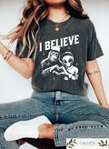 Bigfoot And Alien Shirt I Believe Alien T shirt Supernatural Sweatshirt Aesthetic Women Gift Alien Lover Crewneck Bigfoot Tee Sweatshirt – Fan Favorite · Top Pick For Any Outfit