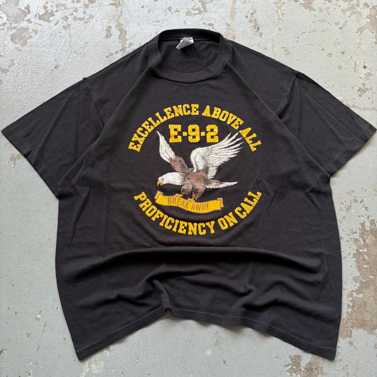 Vintage 80s 90s E92 Excellence Bald Eagle Military Shirt Graphic Tee – Warm & Stylish · Must-Have Style