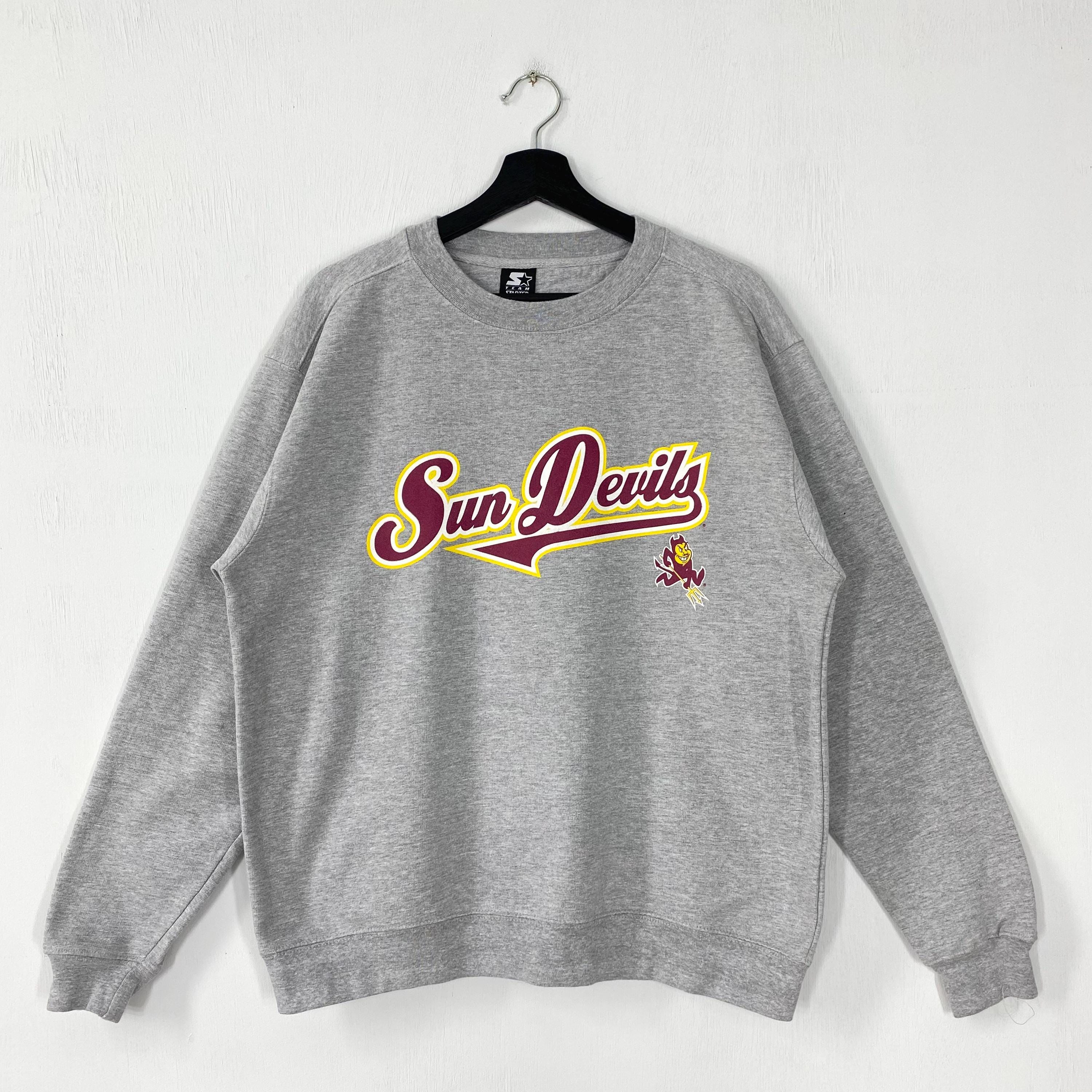 Vintage Arizona State University Sweatshirt Arizona State Crewneck Arizona Sweater Pullover Arizona State Sun Devils Print Logo Grey Large Sweatshirt – Bold Style · Perfect For Daily Wear