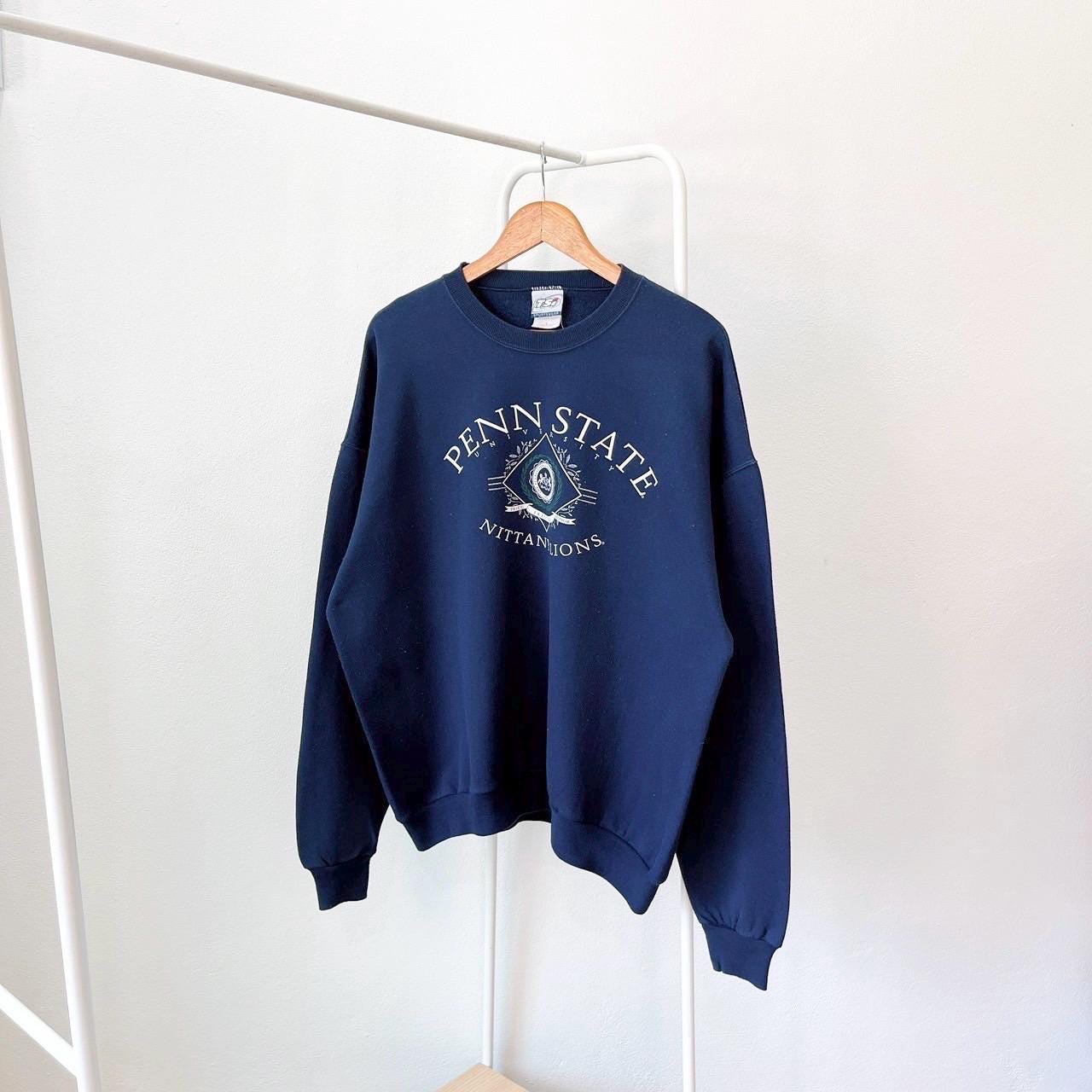 Vintage 90s Penn State Nittany Lions NCAA vintage TSI sportswear blue sweatshirt XL Sweatshirt – Aesthetic Look · High-Quality Print