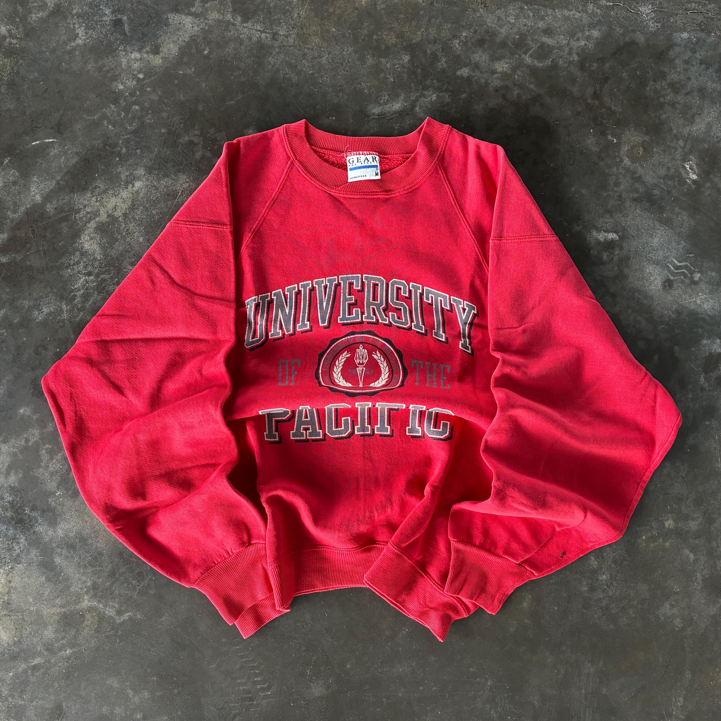 Vintage Y2K Gear Tag University Pacific Spellout Big Logo Printed Sweatshirt Crewneck Pullover Sweater University Size Medium Colour Red Sweatshirt – Premium Graphic · Trending Graphic Apparel