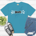 Breathe T Shirt Mindfulness Graphic Tee Positive Reminder Shirt Minimal Design Graphic Tee – Premium Graphic · Great Gift For Fans
