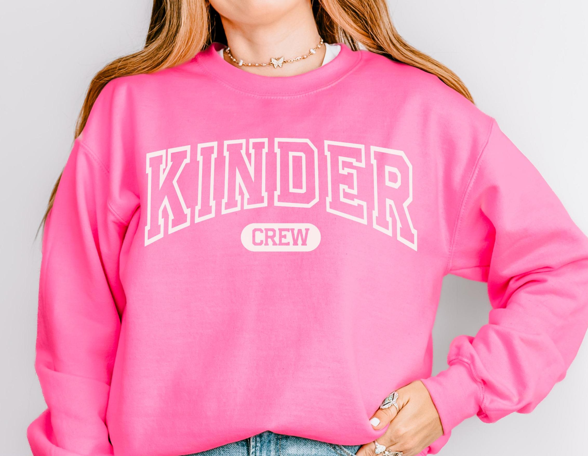 Kindergarten Teacher Sweatshirt Kinder Crew Shirt Teacher Sweatshirt Kindergarten Team Teacher Team Shirts Back to School Teacher Gifts Sweatshirt – Everyday Comfort · Top Pick For Any Outfit
