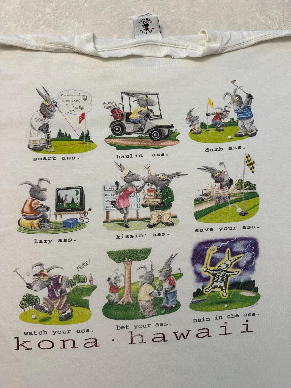 Vintage 2000s Y2K Kona Hawaii Donkey Cartoon Comedy Duck Company Surf T Shirt M Graphic Tee – Cozy Vibes · Trending Graphic Apparel