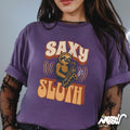 Saxy Sloth T Shirt Funny Saxophone Animal Tee Retro Music Pun Shirt Lazy Jazz Gift Graphic Tee – Bold Style · Perfect For Daily Wear